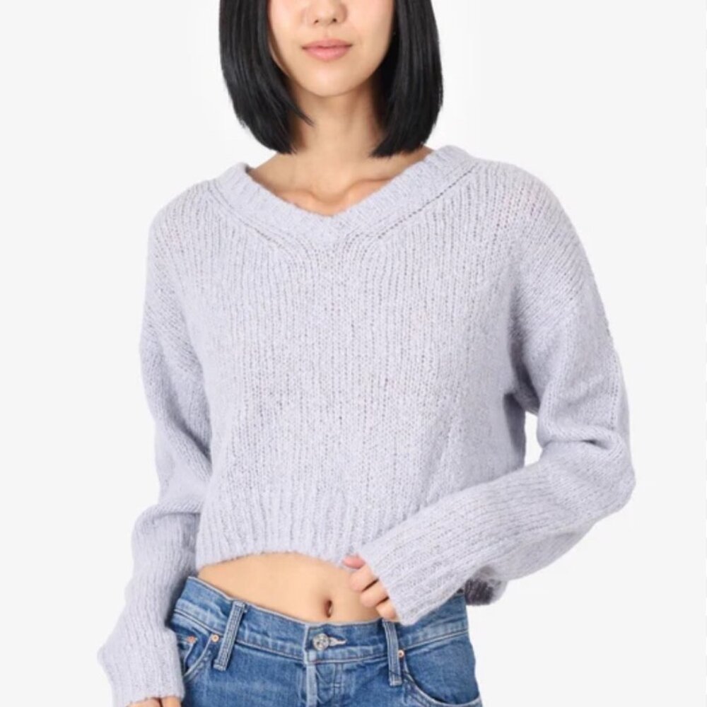 Reformation Cropped Alpaca Wool Sweater Size S